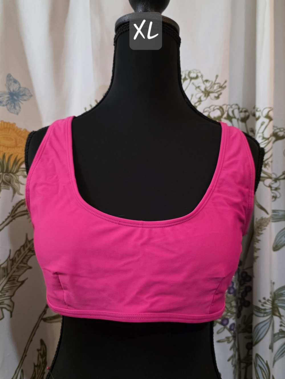 HALARA Hot Pink Scoop-Neck Swim Top - XL